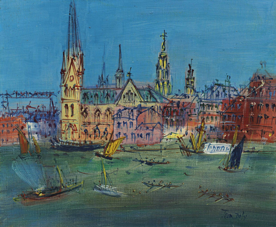 Scène de port by Jean Dufy