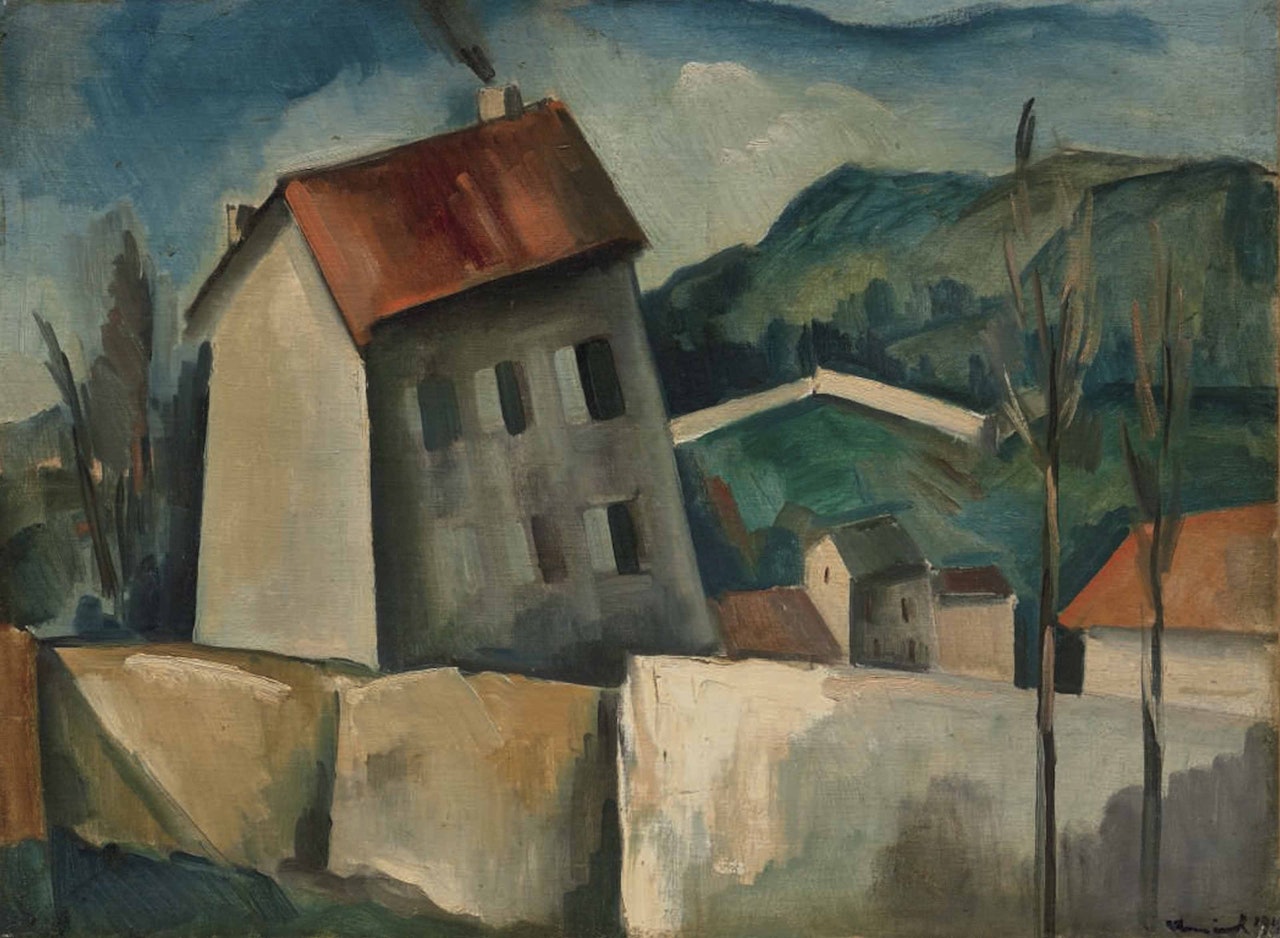 La maison grise à Saint Michel, près de Bougival by Maurice de Vlaminck