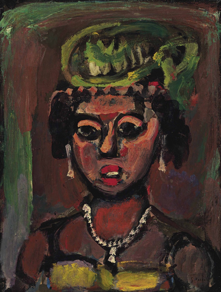 Femme au chapeau vert by Georges Rouault