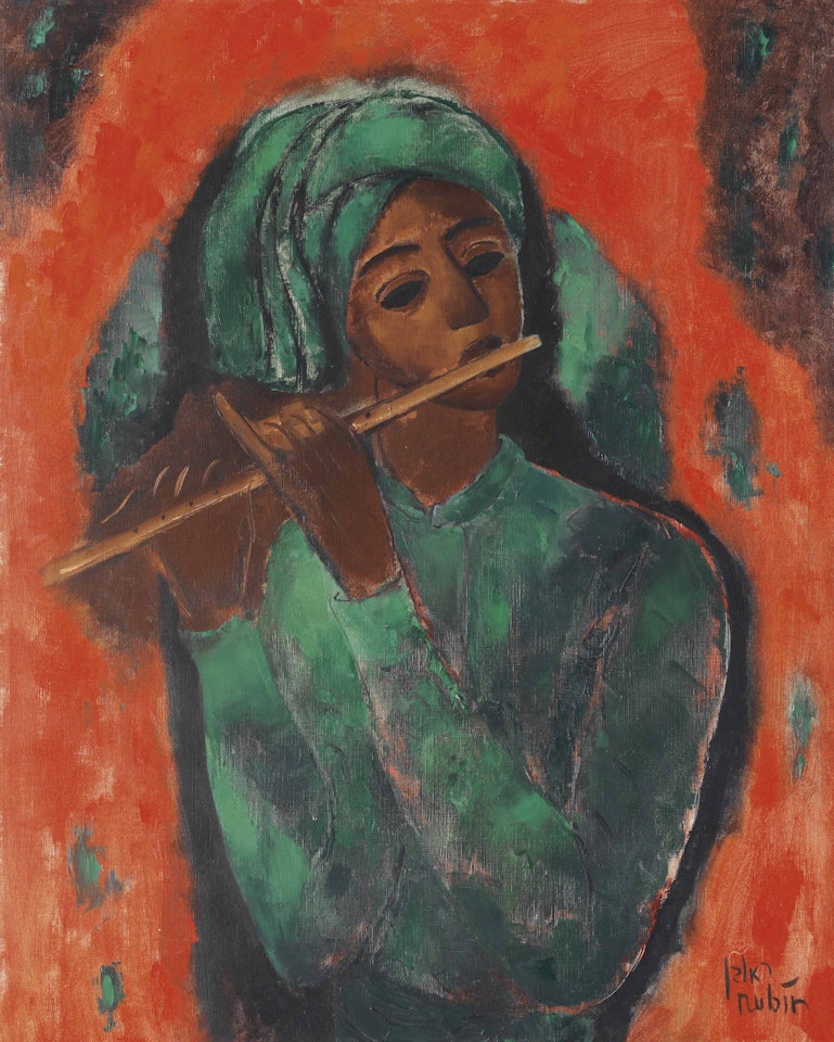 Flute Player by Reuven Rubin