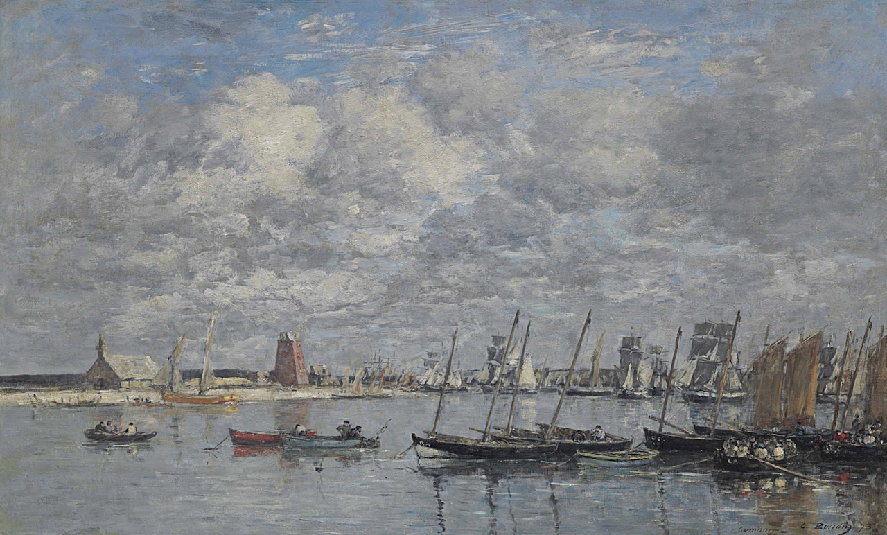 Camaret, le port by Eugène Boudin