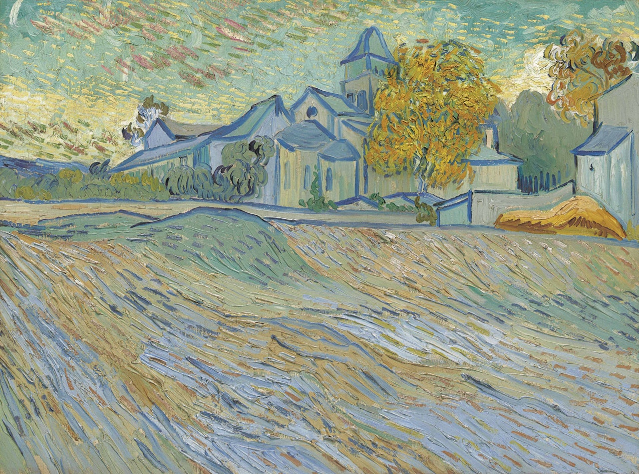 Vue de l’asile et de la Chapelle Saint-Paul de Mausole (Saint-Rémy) by Vincent van Gogh