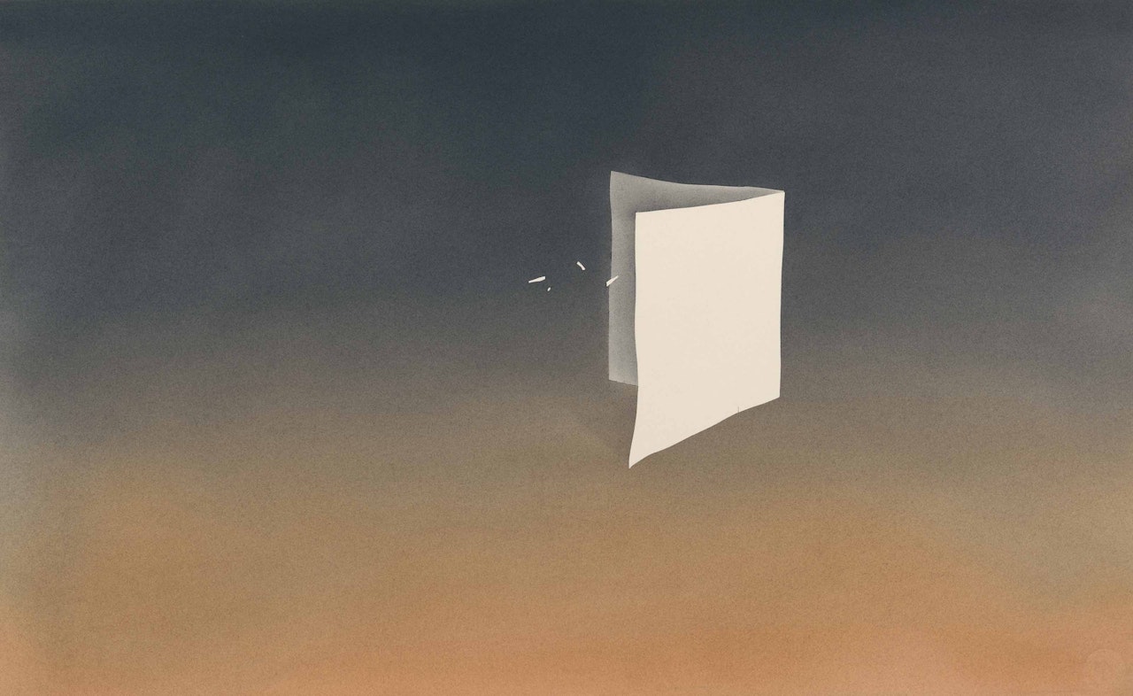 Splinters; Paper by Ed Ruscha