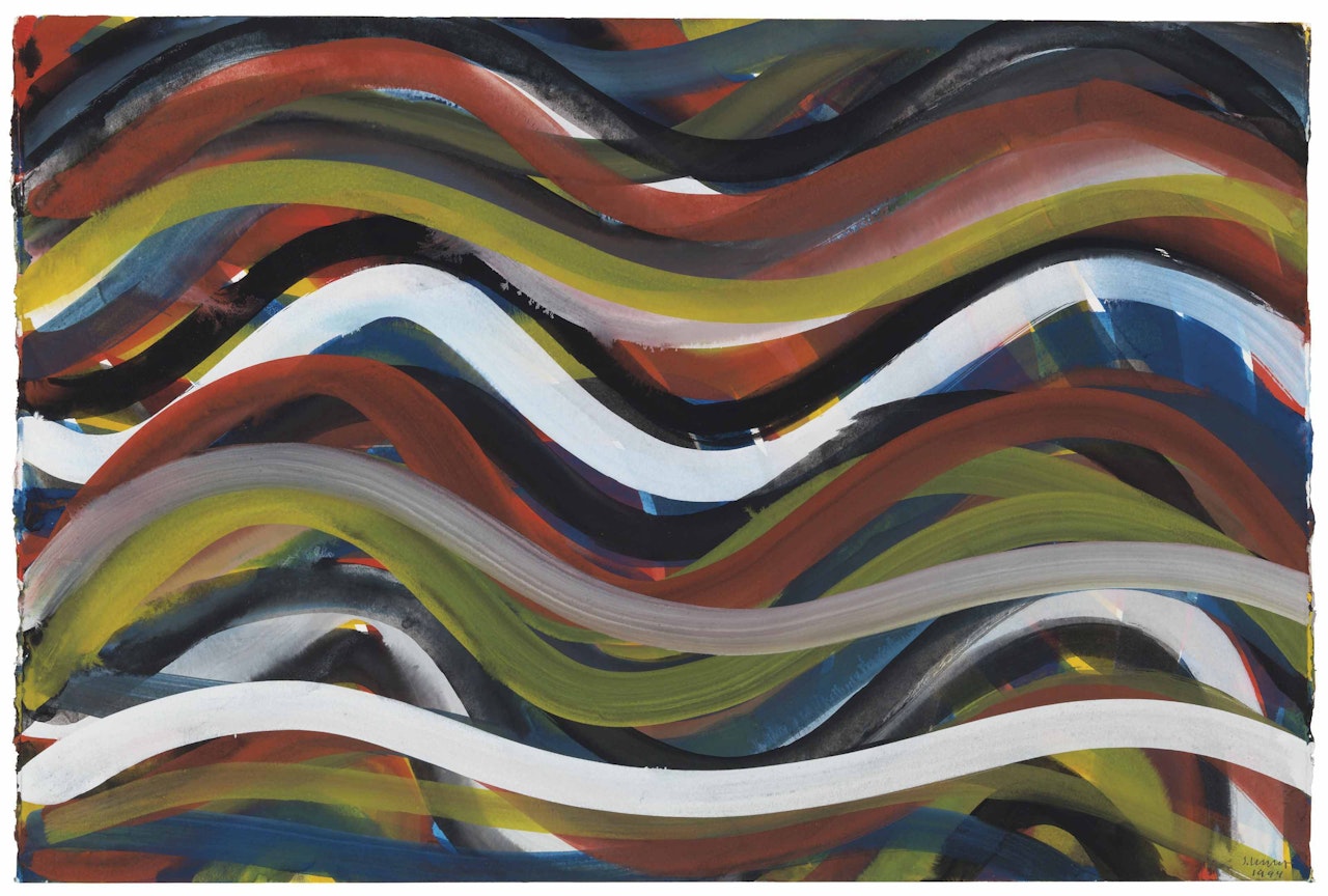 Horizontal Brushstrokes by Sol LeWitt