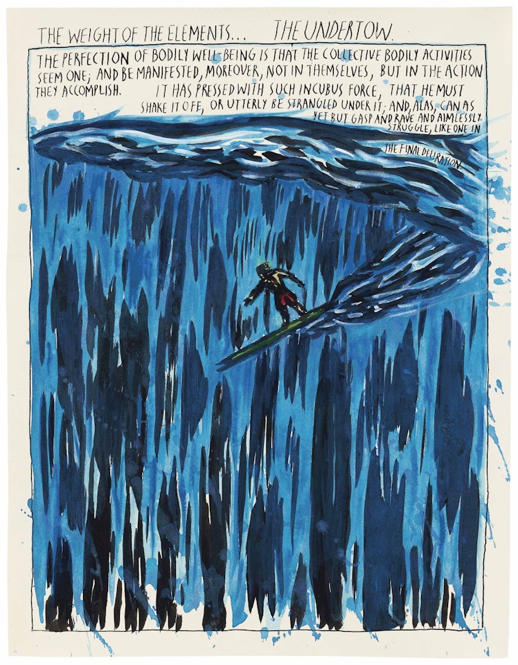 No title (The weight of…) by Raymond Pettibon