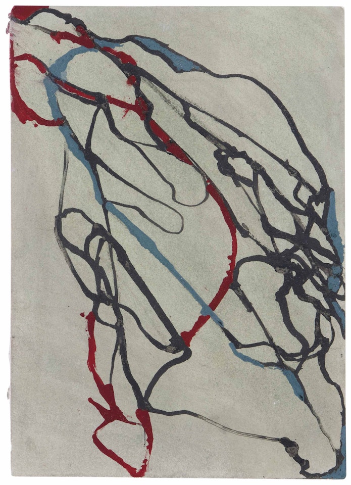 Hydra Rock 3 (Red, Grey, Green) by Brice Marden