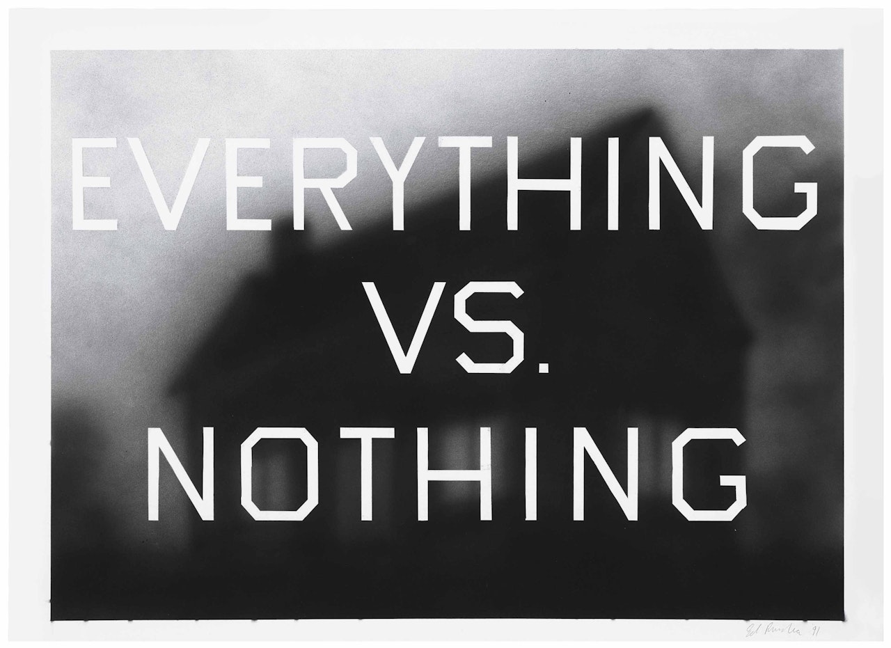 Everything vs. Nothing by Ed Ruscha