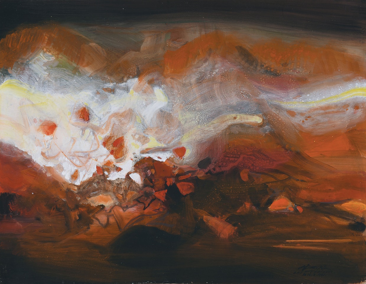 Composition Rouge by Chu Teh-Chun