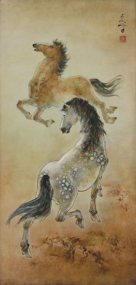 Two Horses by Lee Man Fong