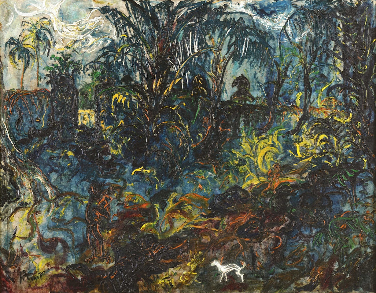 Desa di Bali (A Village in Bali) by Affandi