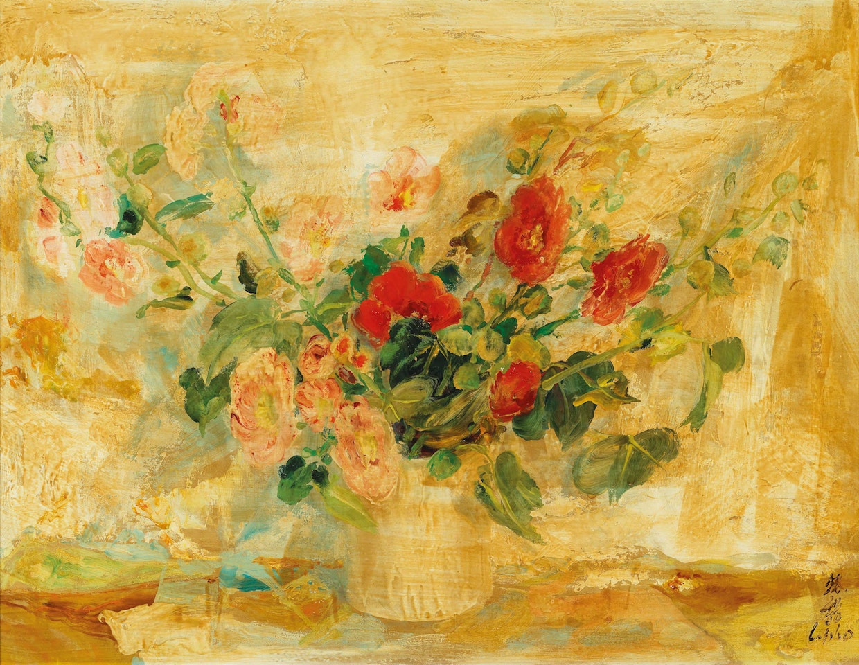 Roses Tremieres by Le Pho