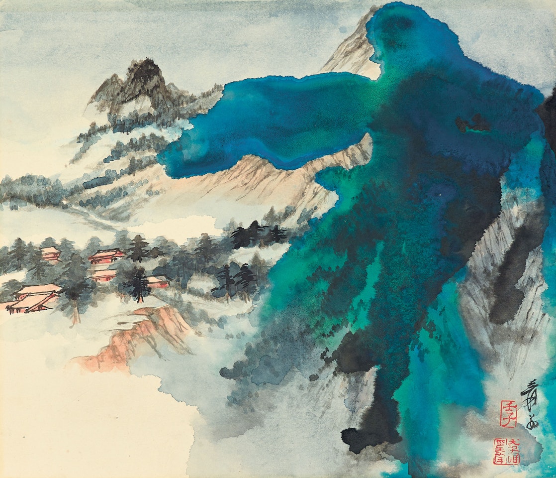 Spring Comes to the West Peak by Zhang Daqian