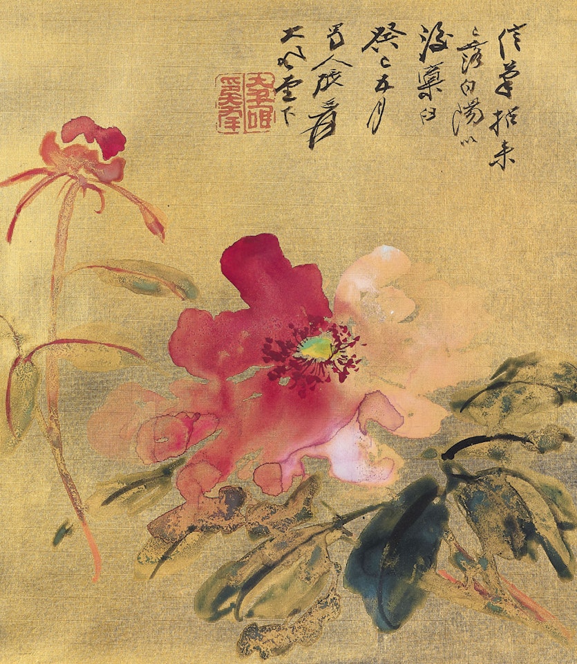 Peony by Zhang Daqian