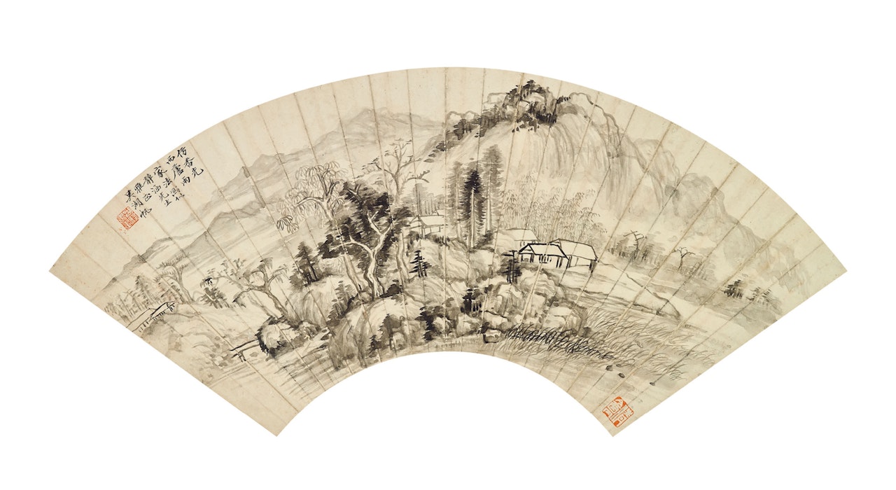 Landscape in the style of Dong Qichang by Wu Hufan