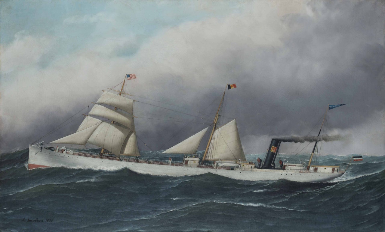 Screw Steamship Willkommen by Antonio Jacobsen