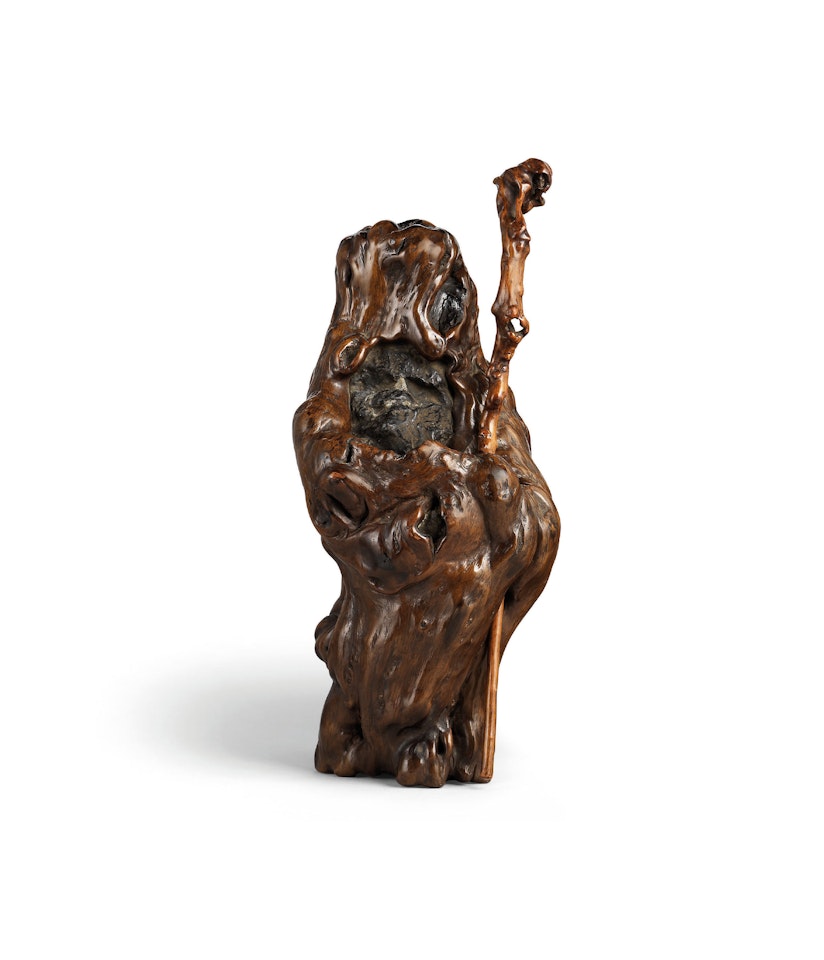 A NANMU BURLWOOD FIGURE OF DAMO by Anonymous