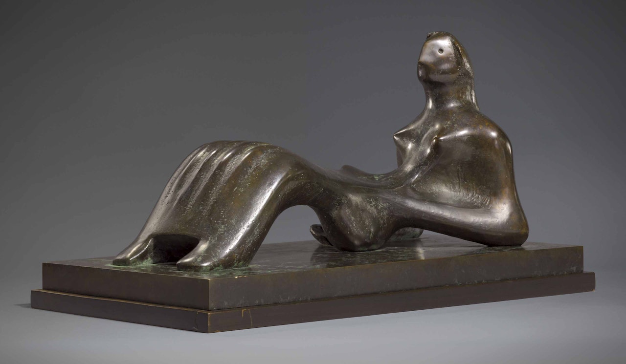 Working Model for Reclining Figure: Bone Skirt by Henry Moore