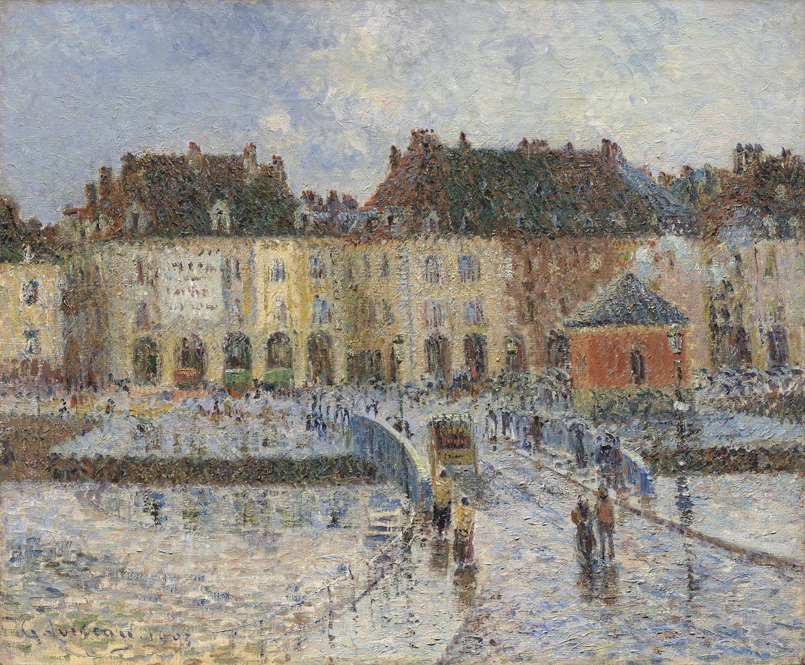 Le Port de la Poissonerie, Dieppe by Gustave Loiseau