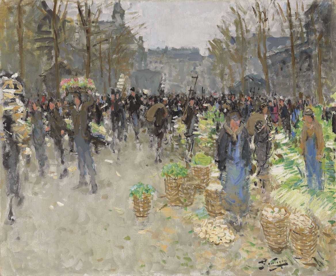 Les Halles, le marché aux légumes by Pierre Eugène Montezin