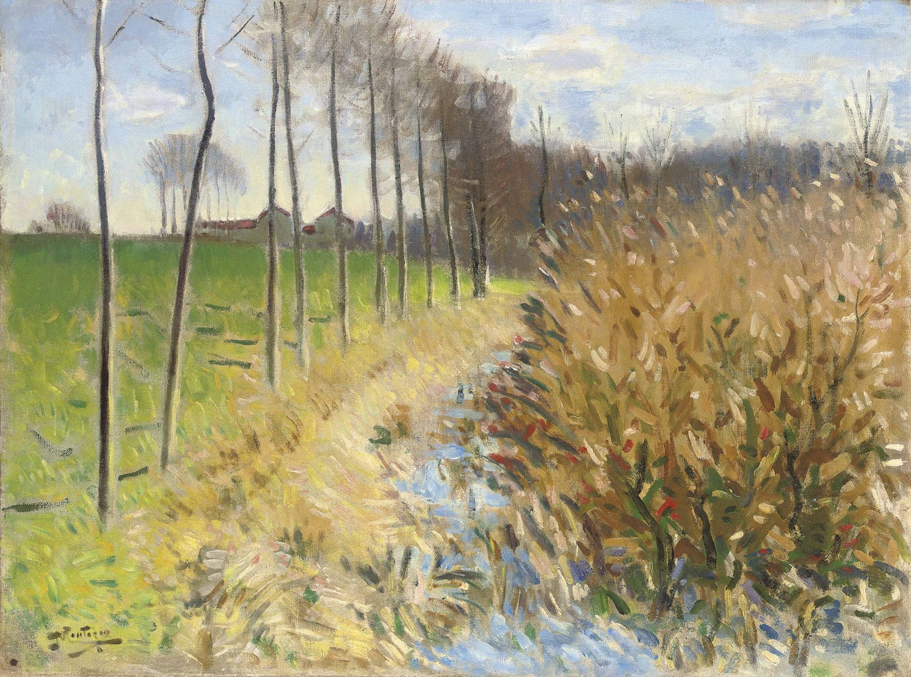 L'abreuvoir à Mizy sur Yonne by Pierre Eugène Montezin