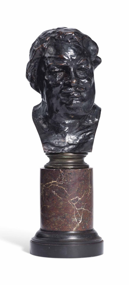 Balzac, étude type C (buste), 3ème version, petit modèle by Auguste Rodin