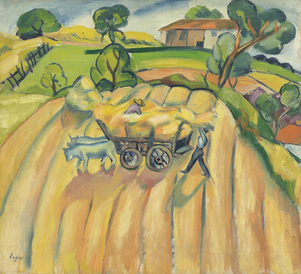 Hommes travaillant les champs by Celso Lagar