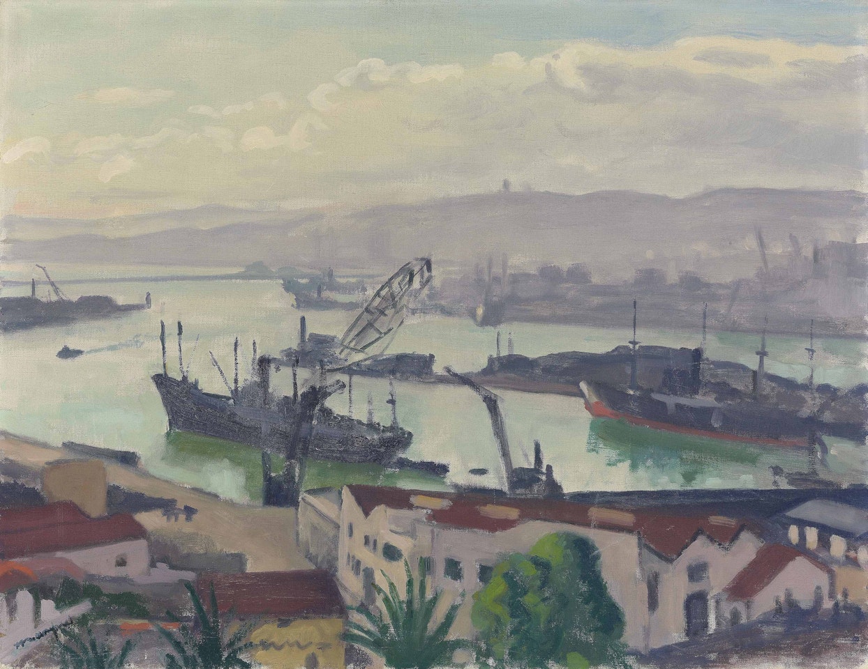 Le port, soleil voilé by Albert Marquet