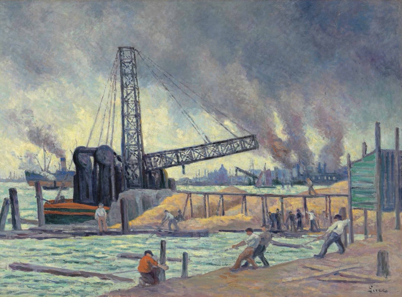 Le port de Rotterdam by Maximilien Luce