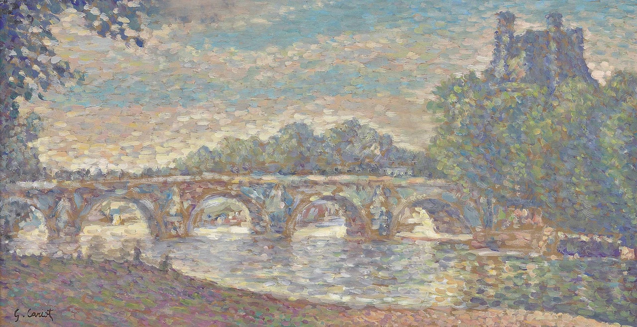 Le Pont Royal, Paris by Gustave Cariot