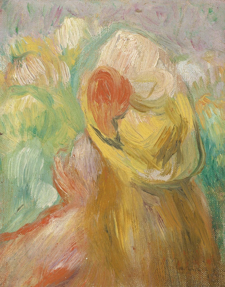Petit fille au chapeau jaune by Pierre-Auguste Renoir