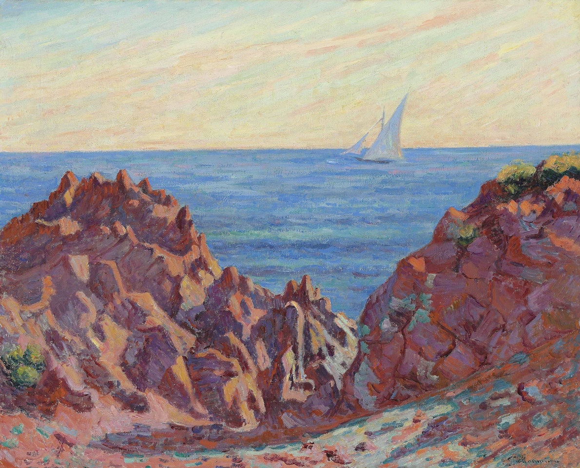 Voilier à Agay by Armand Guillaumin