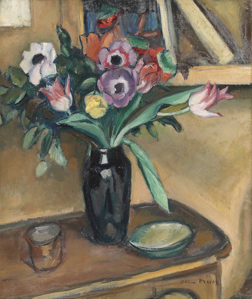 Bouquet d'anémones et de tulipes by Othon Friesz
