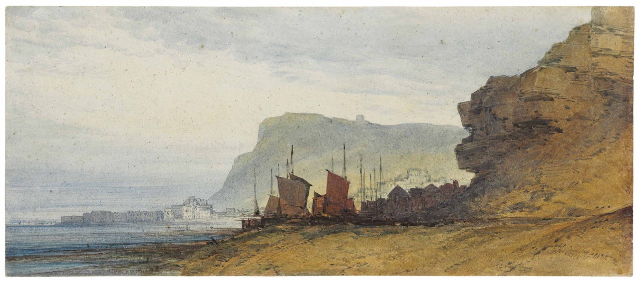 View of Dover harbour, Kent by William Callow