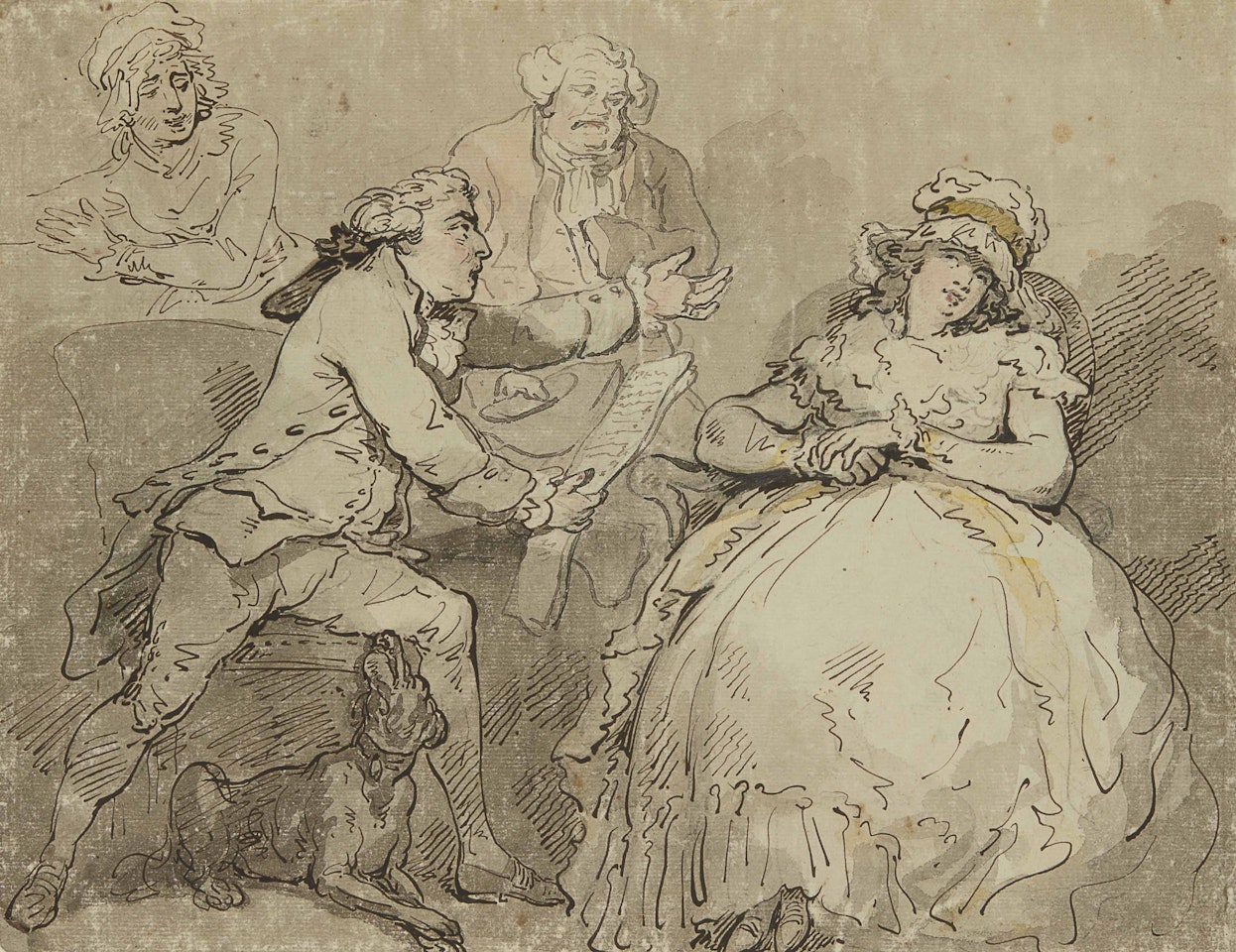 The enraged husband and the extravagant wife by Thomas Rowlandson