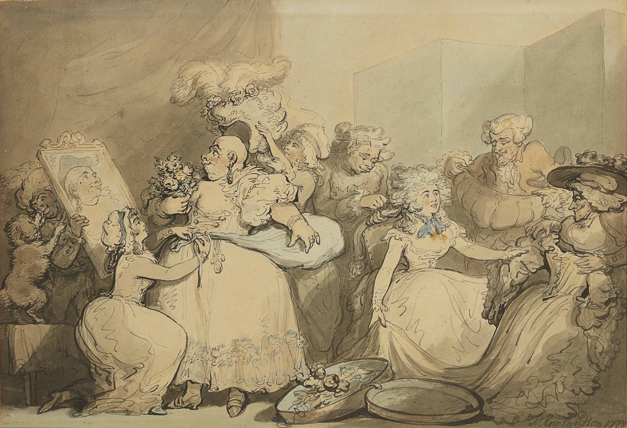 Dressing for a birthday by Thomas Rowlandson