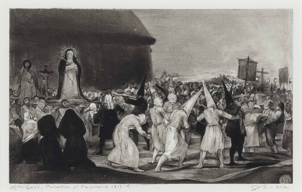 Untitled (After Goya, A Procession of the Flagellants, 1812-1819) by Robert Longo
