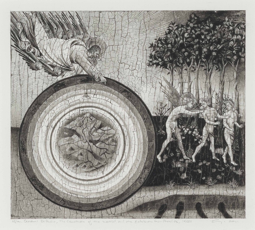 After Giovanni di Paolo, The Creation of the World and the Expulsion from Paradise 1400-1482 by Robert Longo