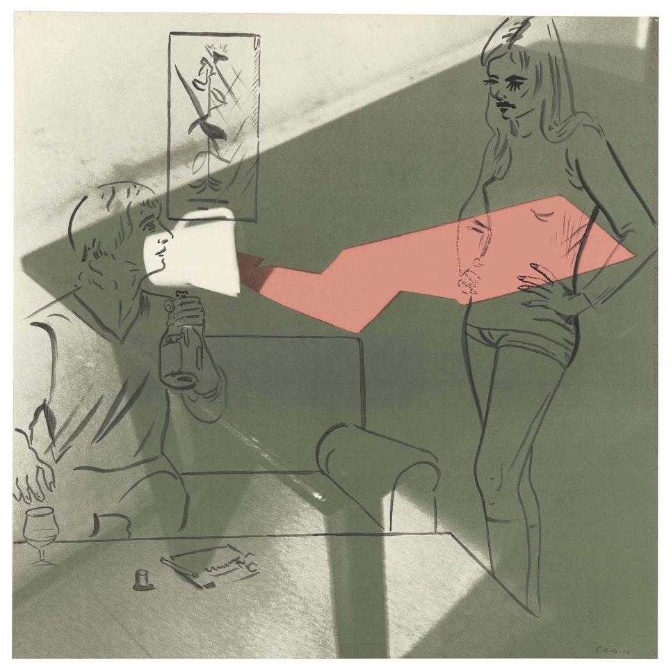 Tisch mit umgekippter Kanne II (Table with Overturned Jug II) by Sigmar Polke