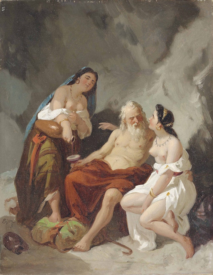 Lot and his Daughters by Giuseppe Bernardino Bison