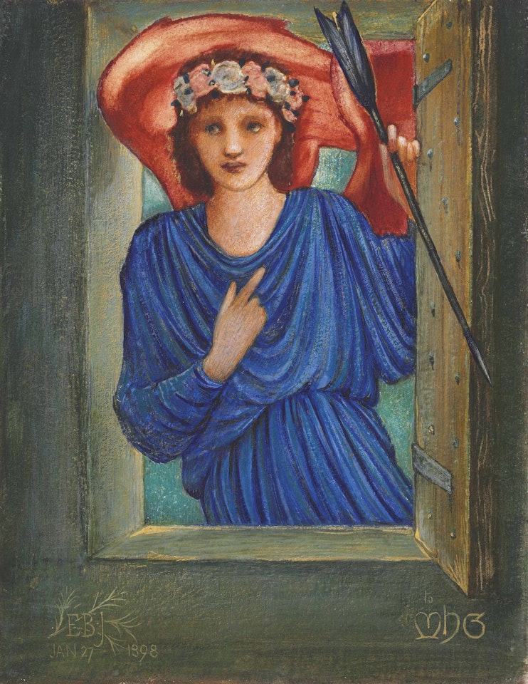 Love at the window by Edward Coley Burne-Jones