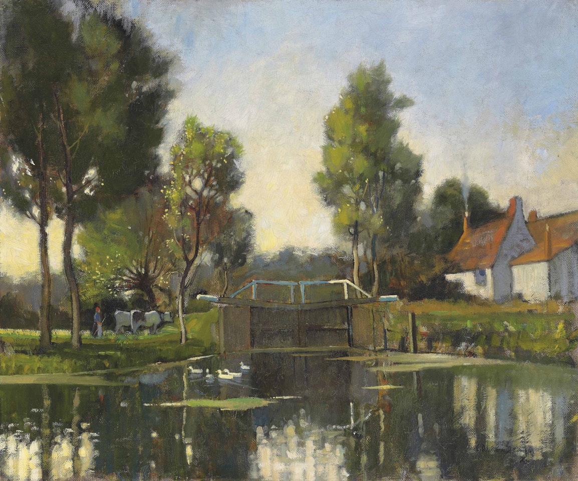 Geldeston Lock by Edward Seago
