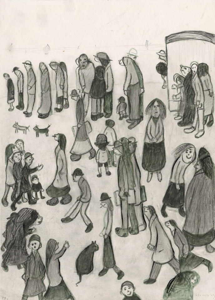 At the seaside by Laurence Stephen Lowry