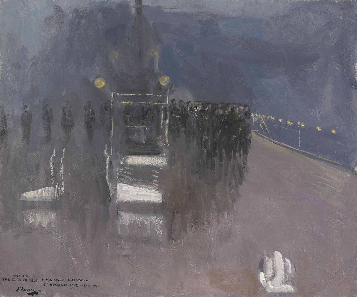 The German Delegates' arrival on board H.M.S. Queen Elizabeth 15th November 1918 by John Lavery