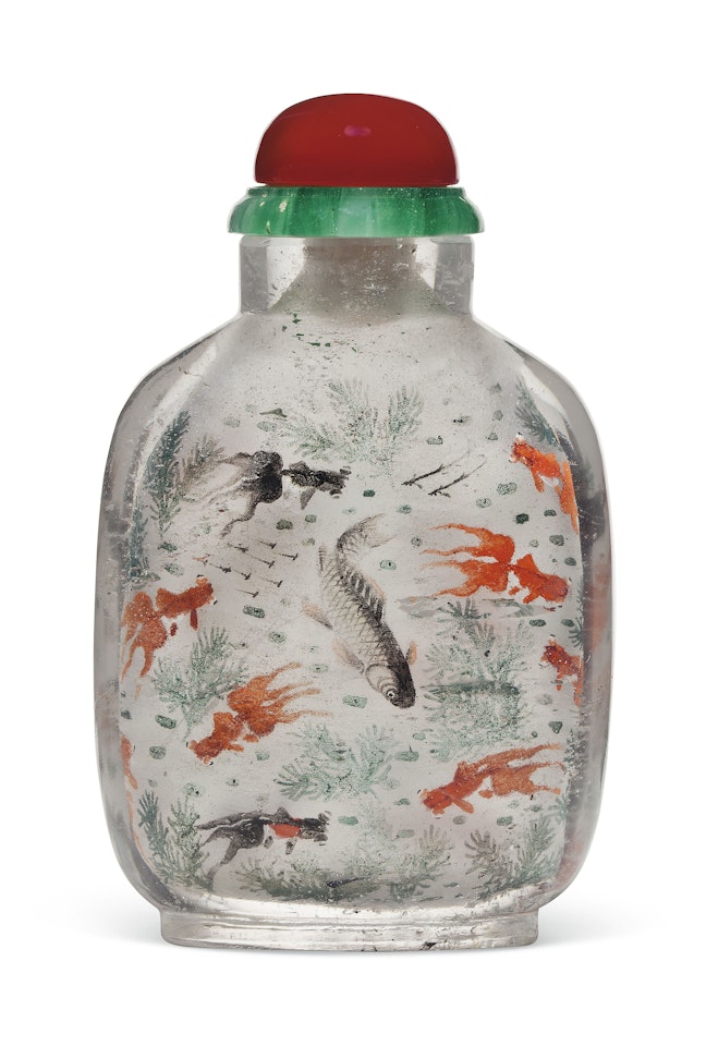 AN INSIDE-PAINTED CRYSTAL SNUFF BOTTLE by Anonymous