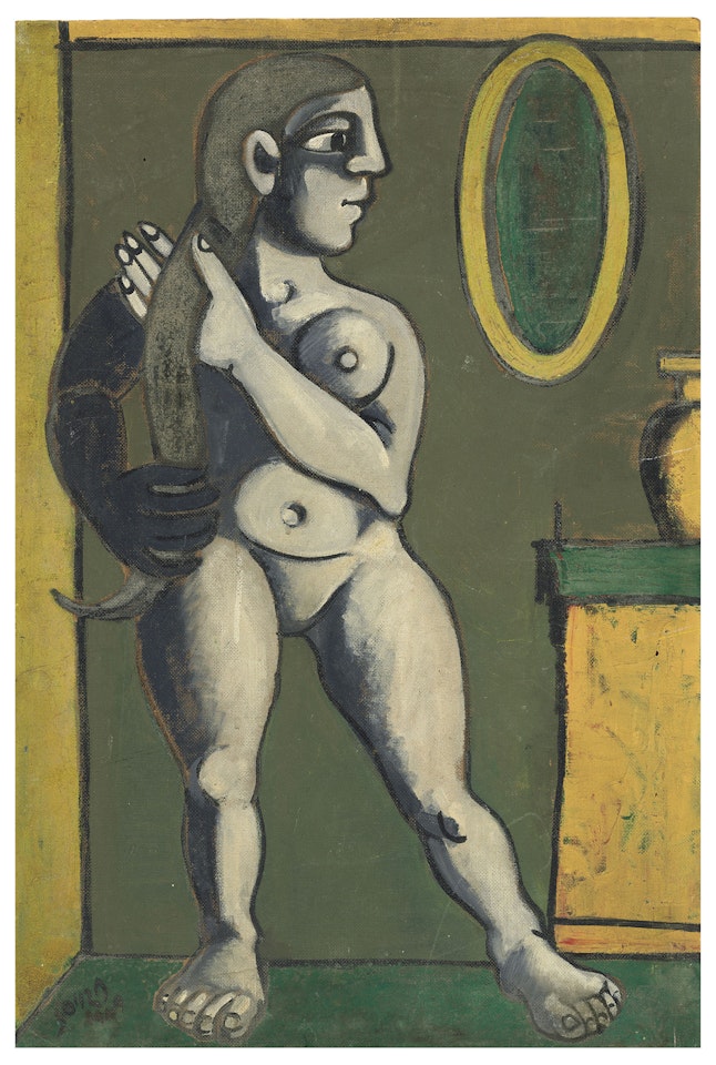 Nude in Front of Mirror by Francis Newton Souza
