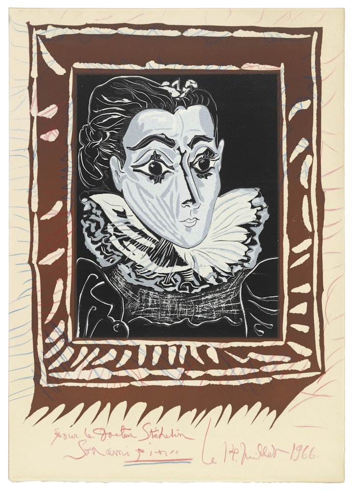 La dame à la collerette (Portrait de Jacqueline à la Fraise) by Pablo Picasso