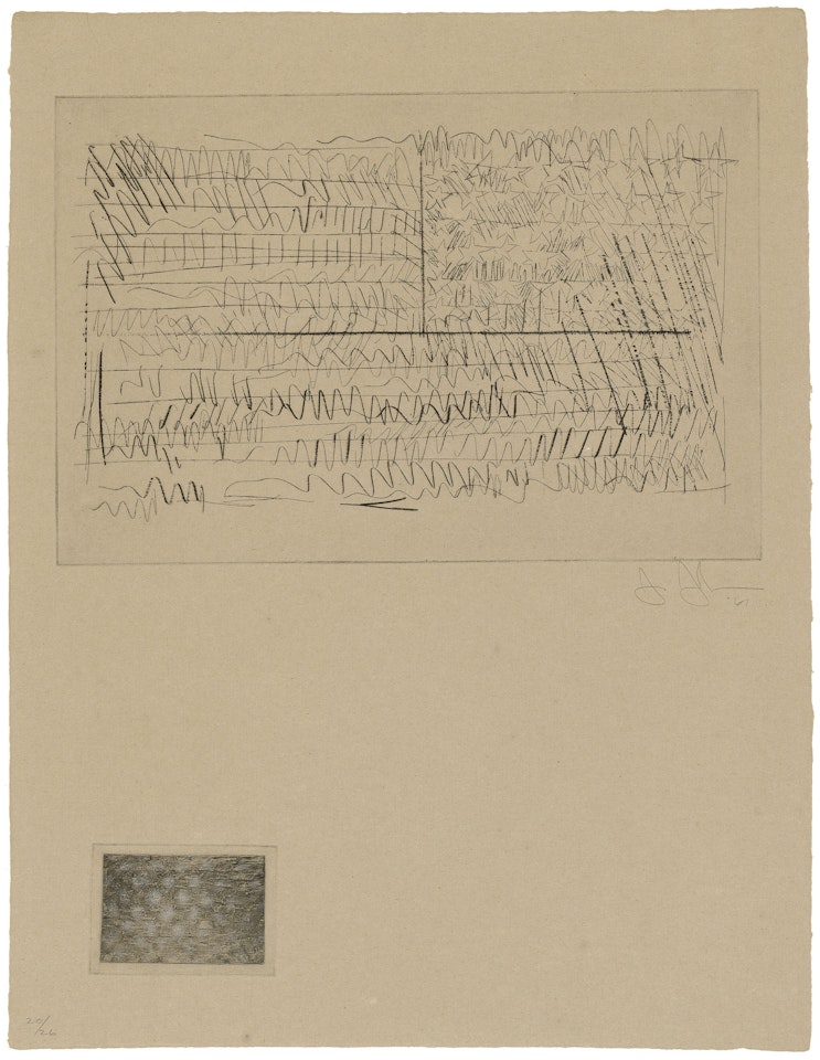 One plate (Flag), from: 1st Etchings by Jasper Johns