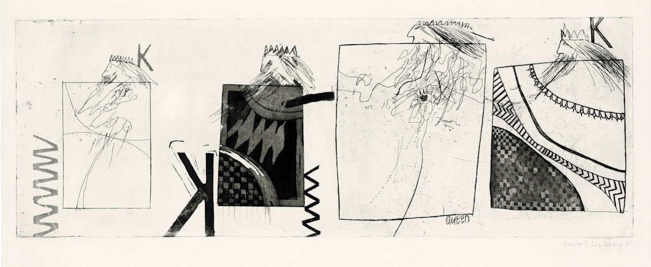 Three Kings and a Queen by David Hockney