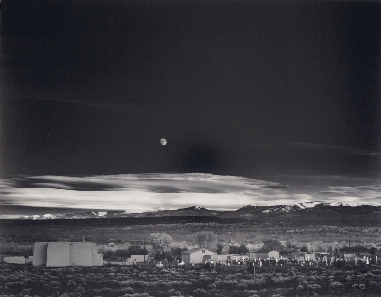Moonrise, Hernandez, New Mexico by Ansel Adams