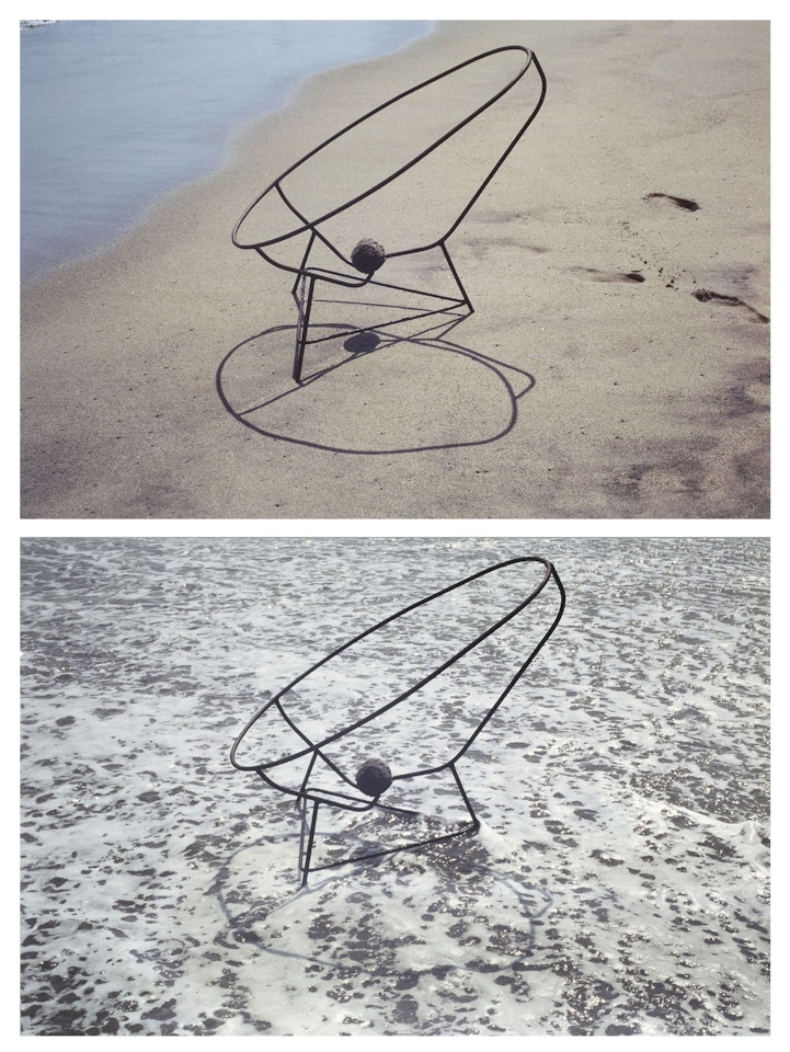 Sandball and Chair I and II by Gabriel Orozco